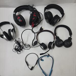 Huge Lot Of Headphones And Headsets Shokz, JBL, Afterglow Read Description As Is